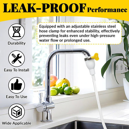 6 FT Faucet Hose Adapter for Sink, Transparent PVC Extra Long Hose and Faucet Connector with Hose Clamp for Bucket, Garden, Sink, Pet Bathing