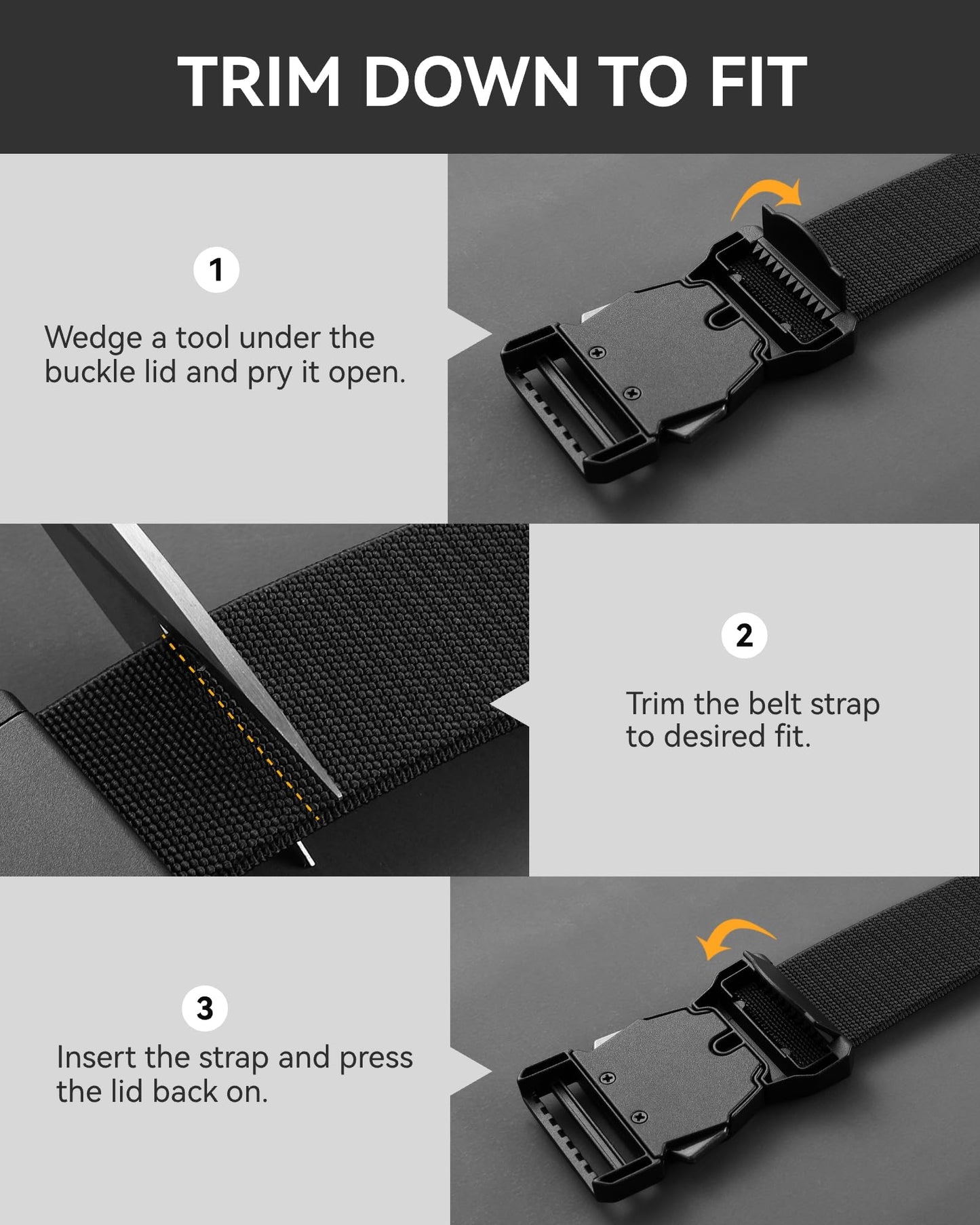 CHAOREN Stretch Tactical Belt Men - 1.5" Nylon Work Belt for Military EDC - Quick Release for Utility EMT Hiking
