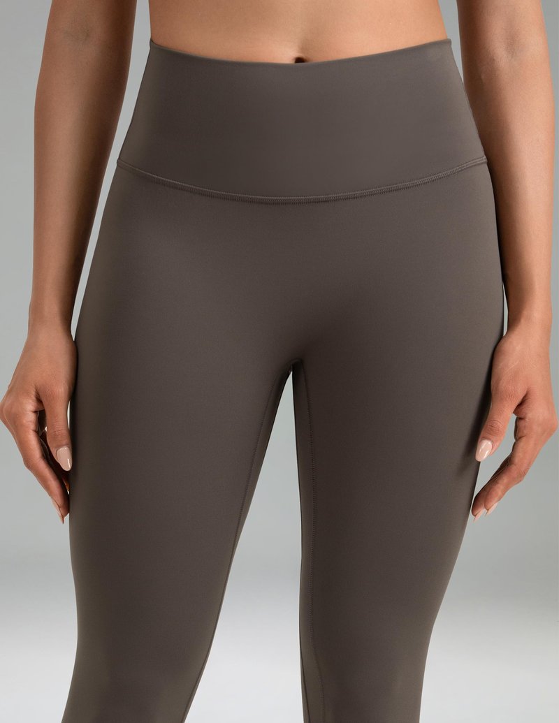 Colorfulkoala Dreamlux No Front Seam Leggings for Women 25" Inseam, High Waisted Buttery Soft 7/8 Yoga Pants (XS, Major Brown)