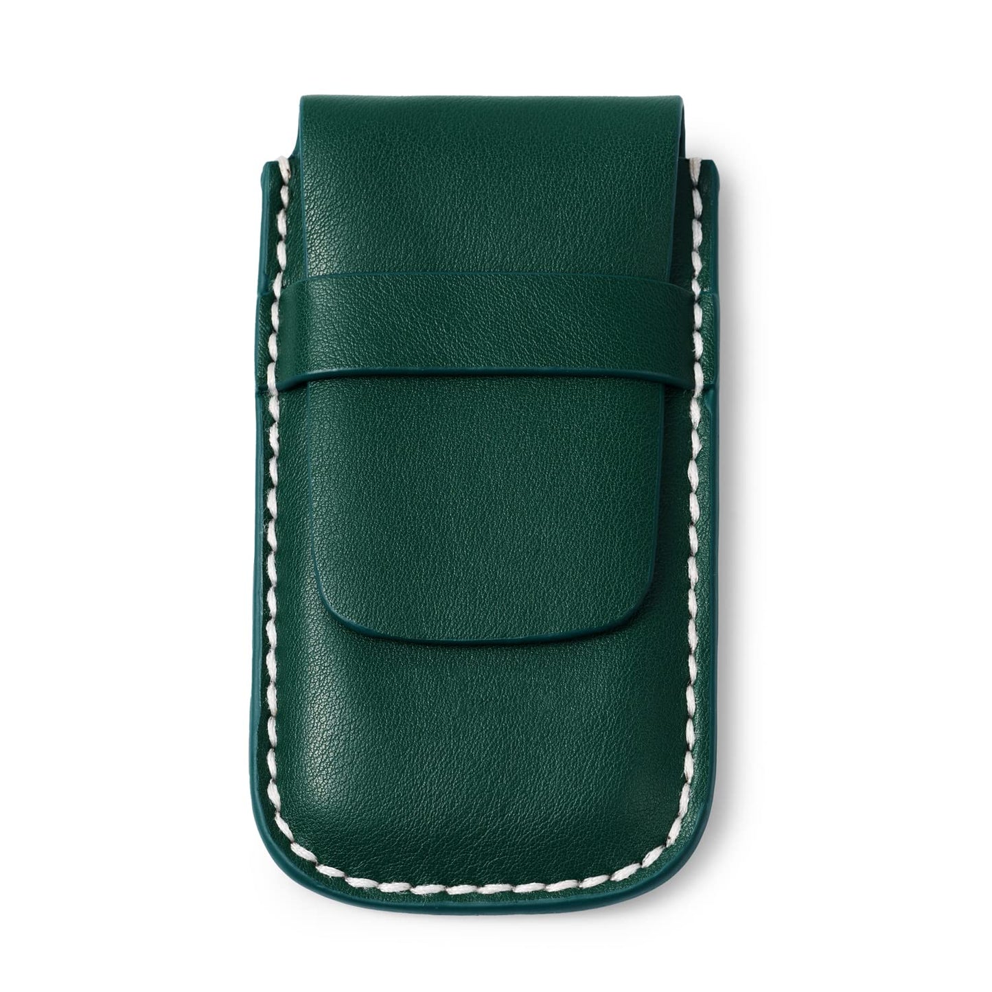 Papten Luxury PU Leather Watch Pouches Portable Single Watch Travel Case Travel Bag For Travelling Business Trip (Green)