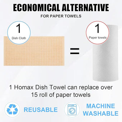Homaxy 100% Cotton Terry Kitchen Towels, Checkered Designed, Soft and Super
