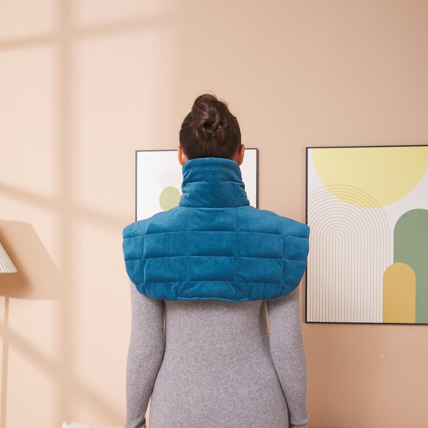 Ambershine 17''x33'' XXXL King Size Heating Pad with 12 Temperature Settings & 4 Auto-Off Countdown Timers, Pain Relief for Back/Neck/Shoulders/Abdomen/Legs, Christmas Gifts for mom dad (Dark Gray)