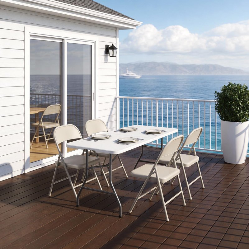 MAKE CHANGES 4 Pack Folding Chairs, Indoor Outdoor Foldable Chair Sturdy Metal Chairs, Portable Chair Comfortable Event Chair for Banquet, Event, Party, Wedding, Church(Khaki)