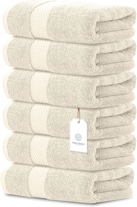White Classic Luxury Ivory Hand Towels