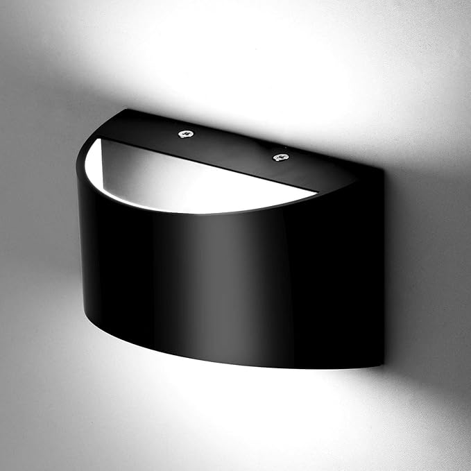 Lightess Modern Wall Sconces Indoor Wall Lamp Dimmable LED Up Down Wall Lamp 12W for Bedroom Living Room Staircase, Cool White