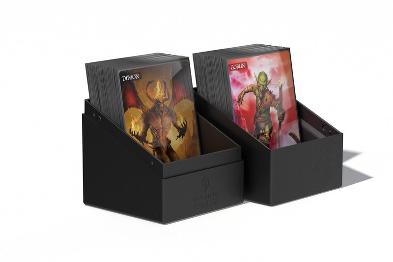 Ultimate Guard RTE Boulder 100+, Deck Case for 100 Double-Sleeved TCG Cards, Black, 97% Renewable, Made in Germany, Secure & Durable Storage