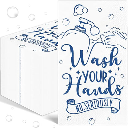 100 Pcs Disposable Hand Towels for Bathroom Paper Towels for Guests 3 Ply Wash