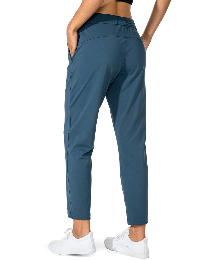 G Gradual Women's Pants with Deep Pockets 7/8 Stretch Sweatpants for Women Athletic, Golf, Lounge, Work (Indigo, Small)