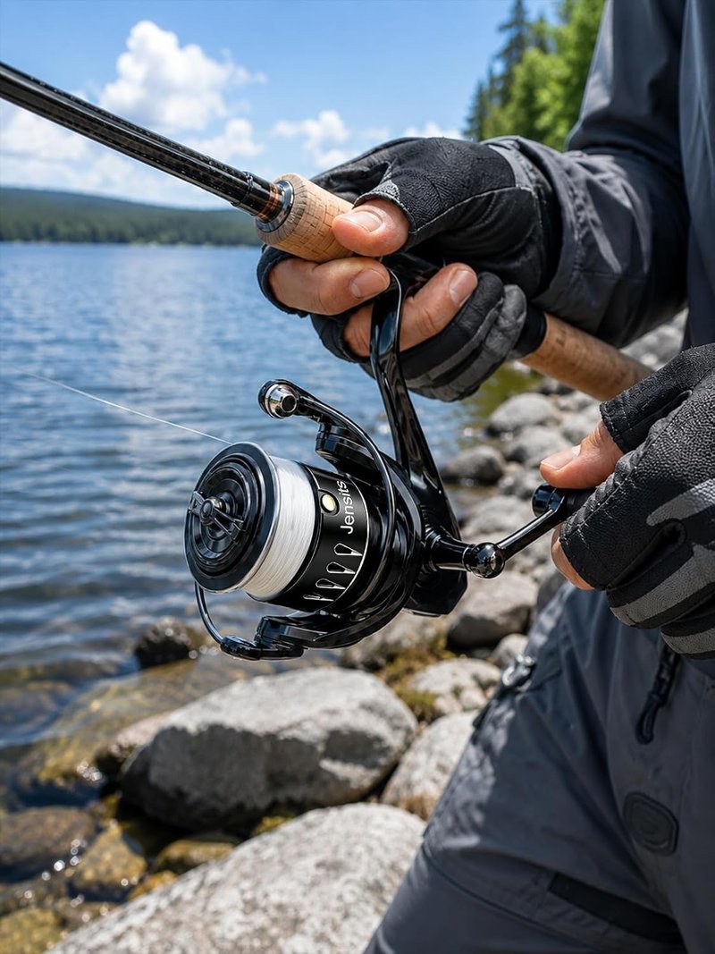 Lightweight Spinning Fishing Reel - Sealed Carbon Fiber, 20 LB Max Drag | 5.2:1 Gear Ratio, CNC Aluminum Spool, 1000-5000 Series