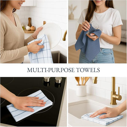 LANE LINEN Dish Towels Set of 12-18” x 28” Soft, Absorbent Cotton Kitchen Towels