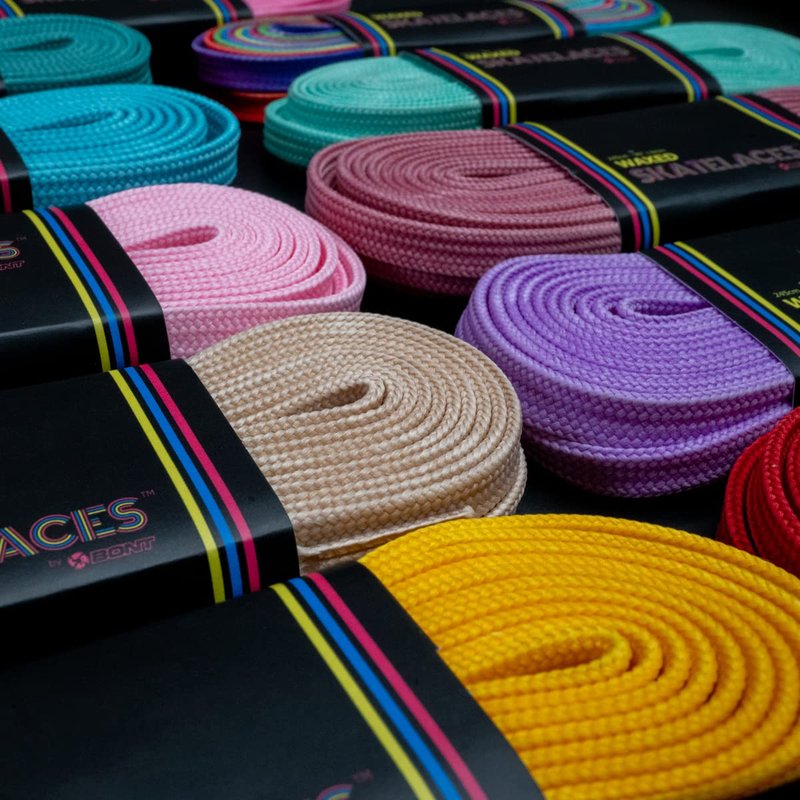 Bont Skates Waxed Laces - 6mm & 8mm - 47" 71" 79" 96" 108" - Pool Party Blue (8mm Wide / 71 inch / 180cm)