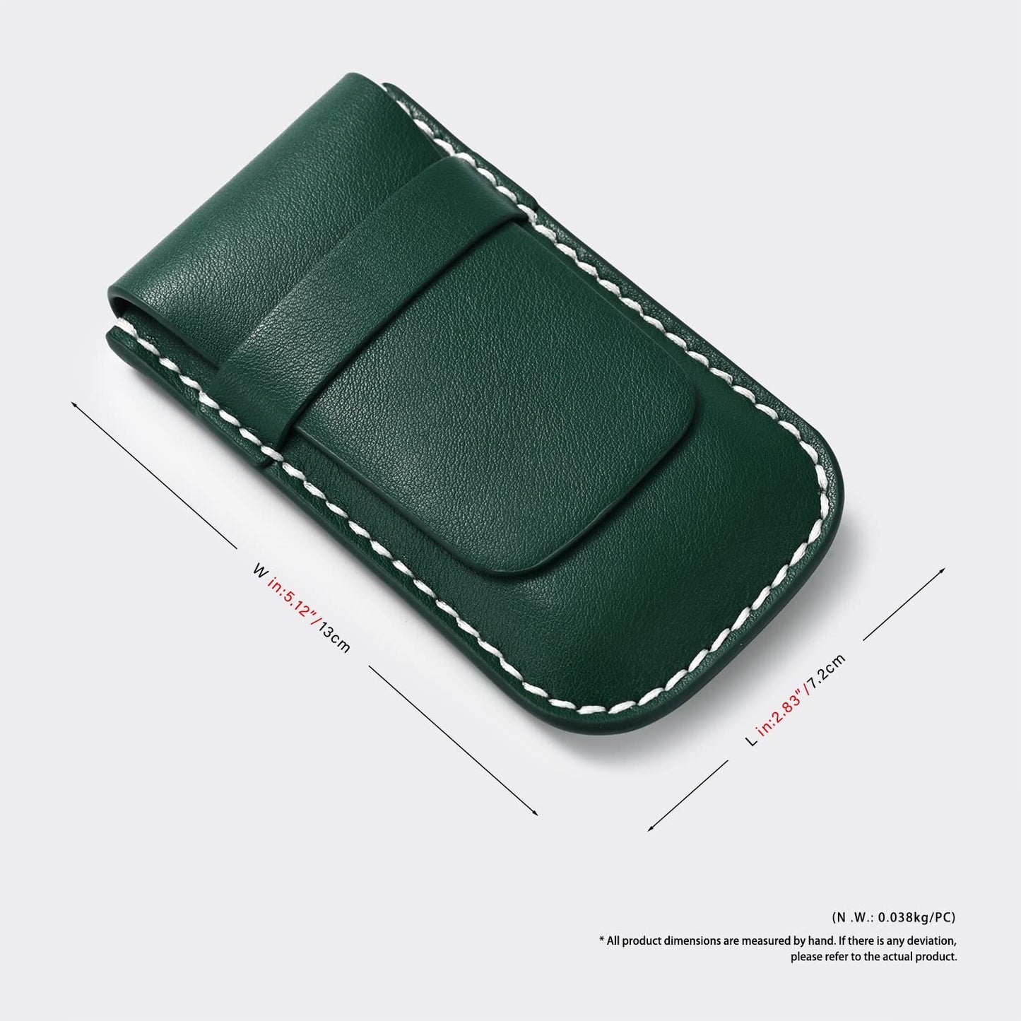 Papten Luxury PU Leather Watch Pouches Portable Single Watch Travel Case Travel Bag For Travelling Business Trip (Green)