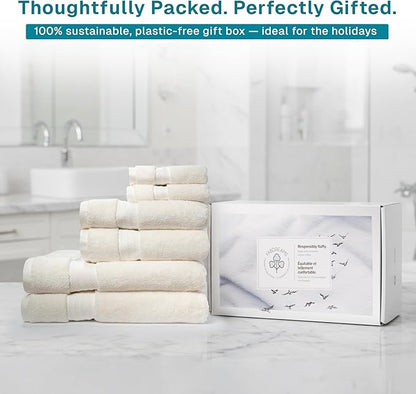 Fabdreams 100% Organic Cotton Bath Towel Set of 6 700 GSM Hotel Premium Plush