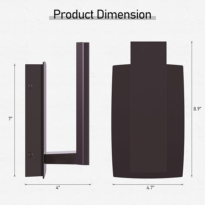 LamQee Modern Outdoor Wall Lights for House LED Integrated, Aluminum Outdoor Porch Light Fixture Wall Mount, 3000K 10W Exterior Wall Sconce Lighting Patio Front Door Garage Indoor, Brown