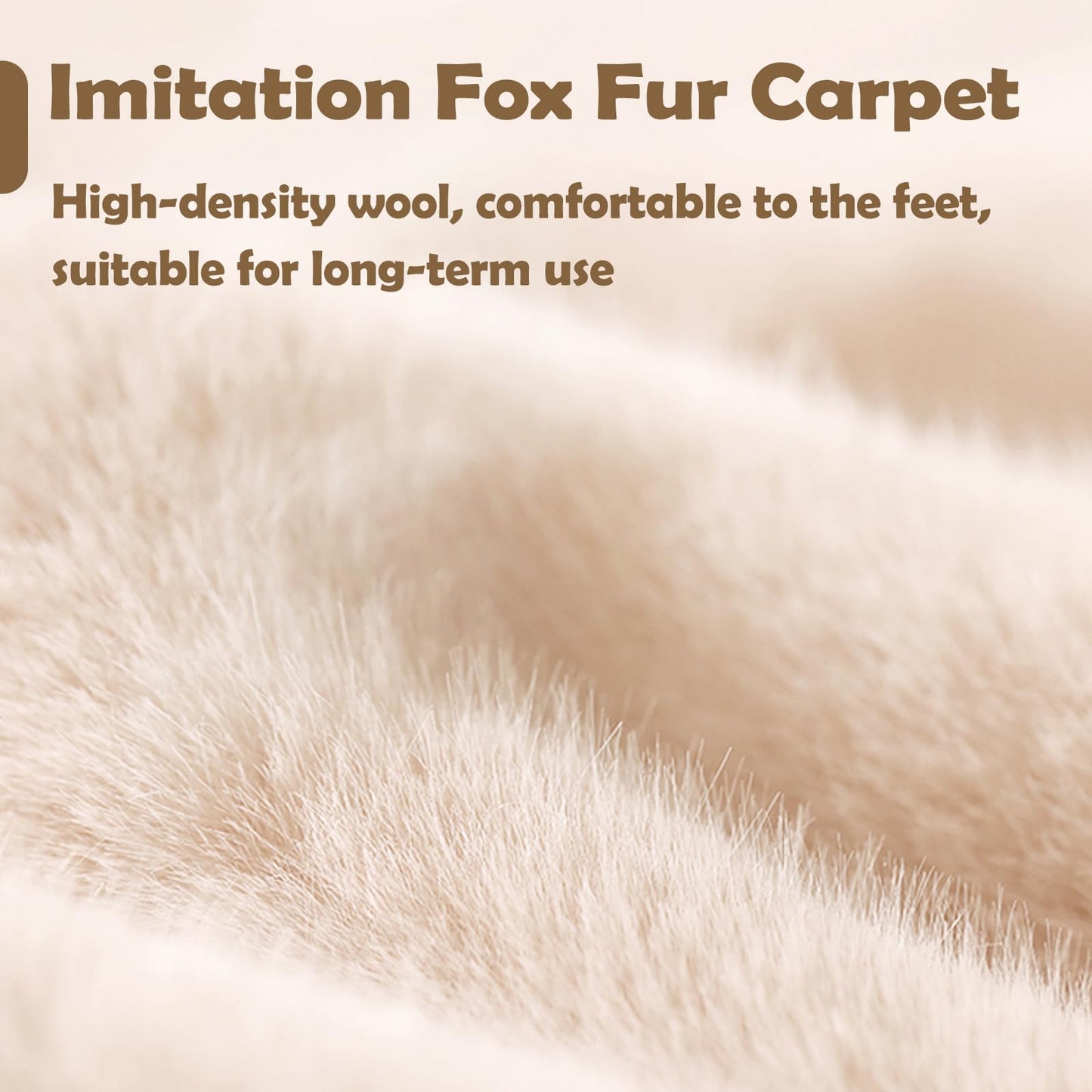 LLSPW Fluffy Synthetic Rabbit Fur Area Rug Furry Floor mat Machine Washable Non-Slip Backing High Density Floor and Sofa Seat Cushions for Living Room White and Blue 2x6 ft