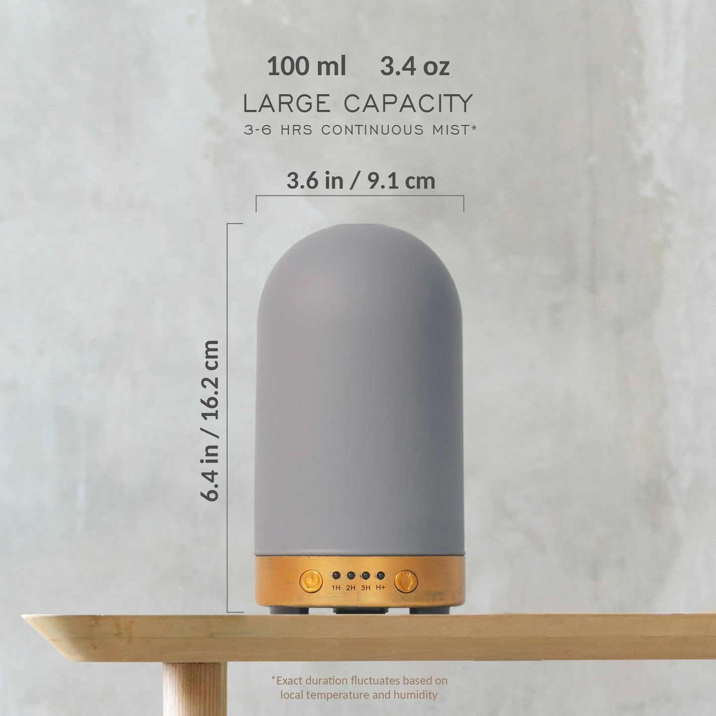 Earnest Living Essential Oil Diffuser White Ceramic Diffuser 100 ml Timers Night Lights and Auto Off Function Home Office Humidifier Aromatherapy Diffusers for Essential Oils