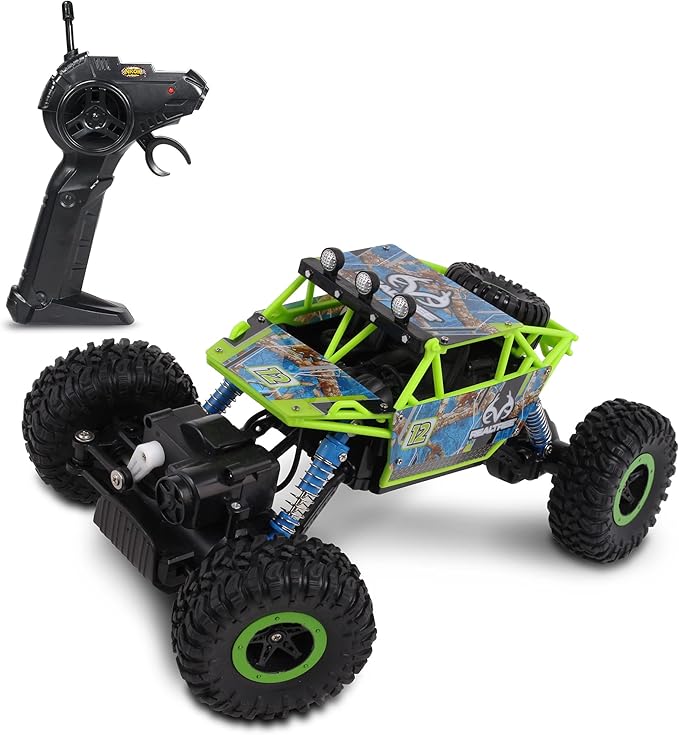 NKOK Realtree: 1:16 Scale RC: Rock Crawler - Edge Camo Green - 2.4 GHz Radio Control #81611 Competition Series Real Time 4x4 Officially Licensed Ages 6+