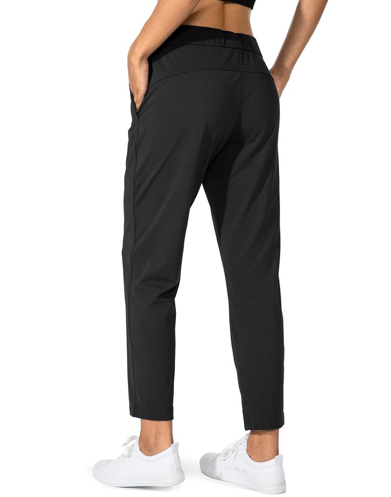 G Gradual Women's Pants with Deep Pockets 7/8 Stretch Sweatpants for Women Athletic, Golf, Lounge, Work (Black, 3X-Large)
