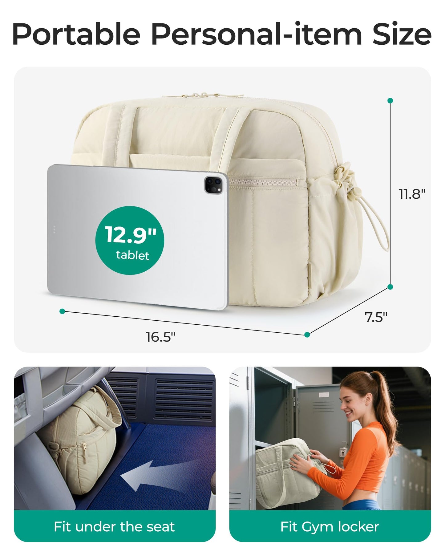 BAGSMART Gym Bag for Women, Duffle Bag for Travel with Wet Pocket, Lightweight Carry on Weekender Duffel, Water Resistant