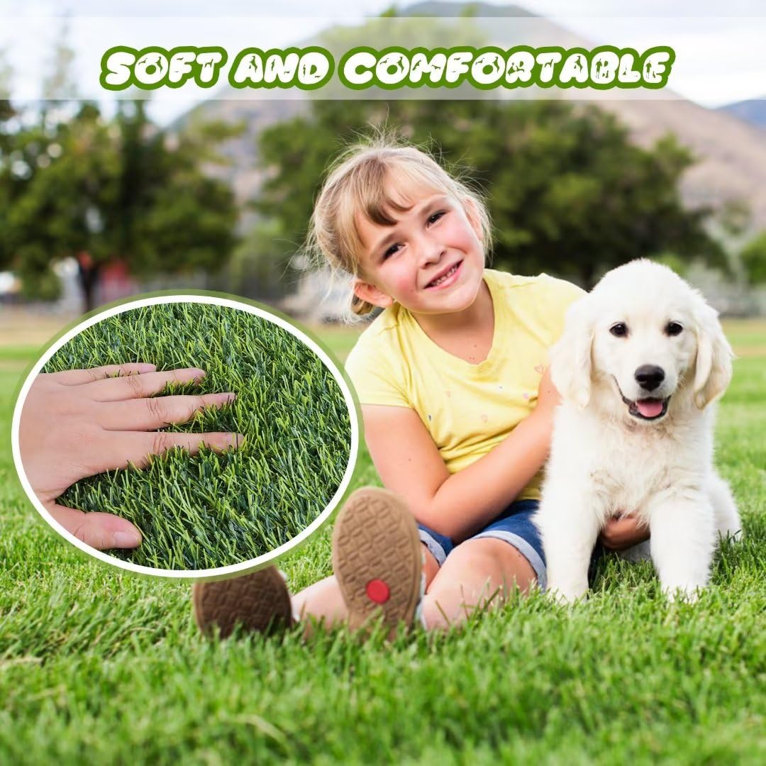 CooZero Artificial Grass, 47.3"x31.5" Professional Dog Grass Mat, Potty Training Rug and Replacement Turf Outdoor Rug Patio Lawn Decoration, Easy to Clean with Drainage Holes(47.3x31.5 inches)