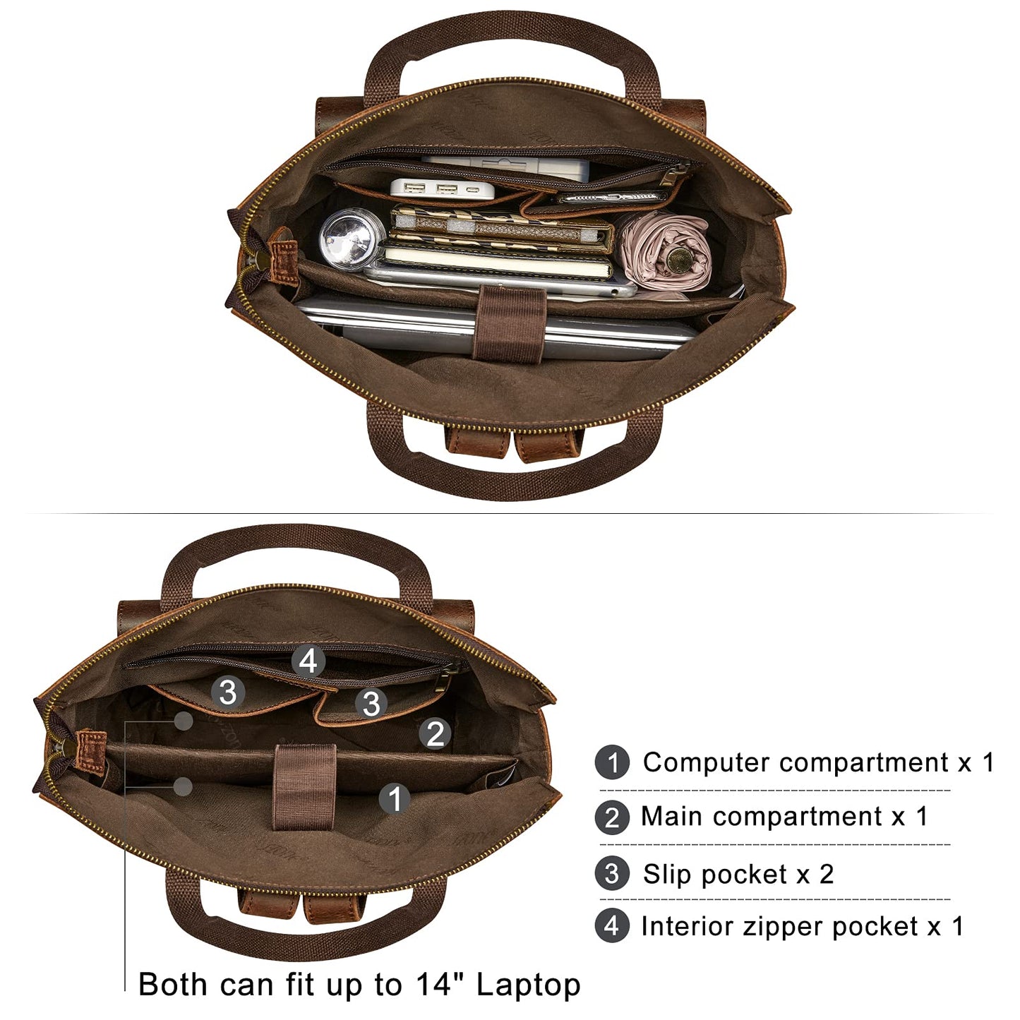 S-ZONE Women Genuine Leather Backpack Purse Retro Top-handle Bags Vintage Totes Casual Daypack