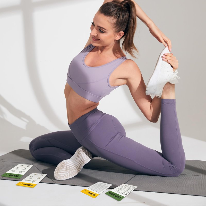 ELAORY Bodyweight & Resistance Belt Workout Cards, 100 Different Exercise Cards with Detailed Illustrations, Large Size 5" x 3.5" Fitness Cards for Women & Men