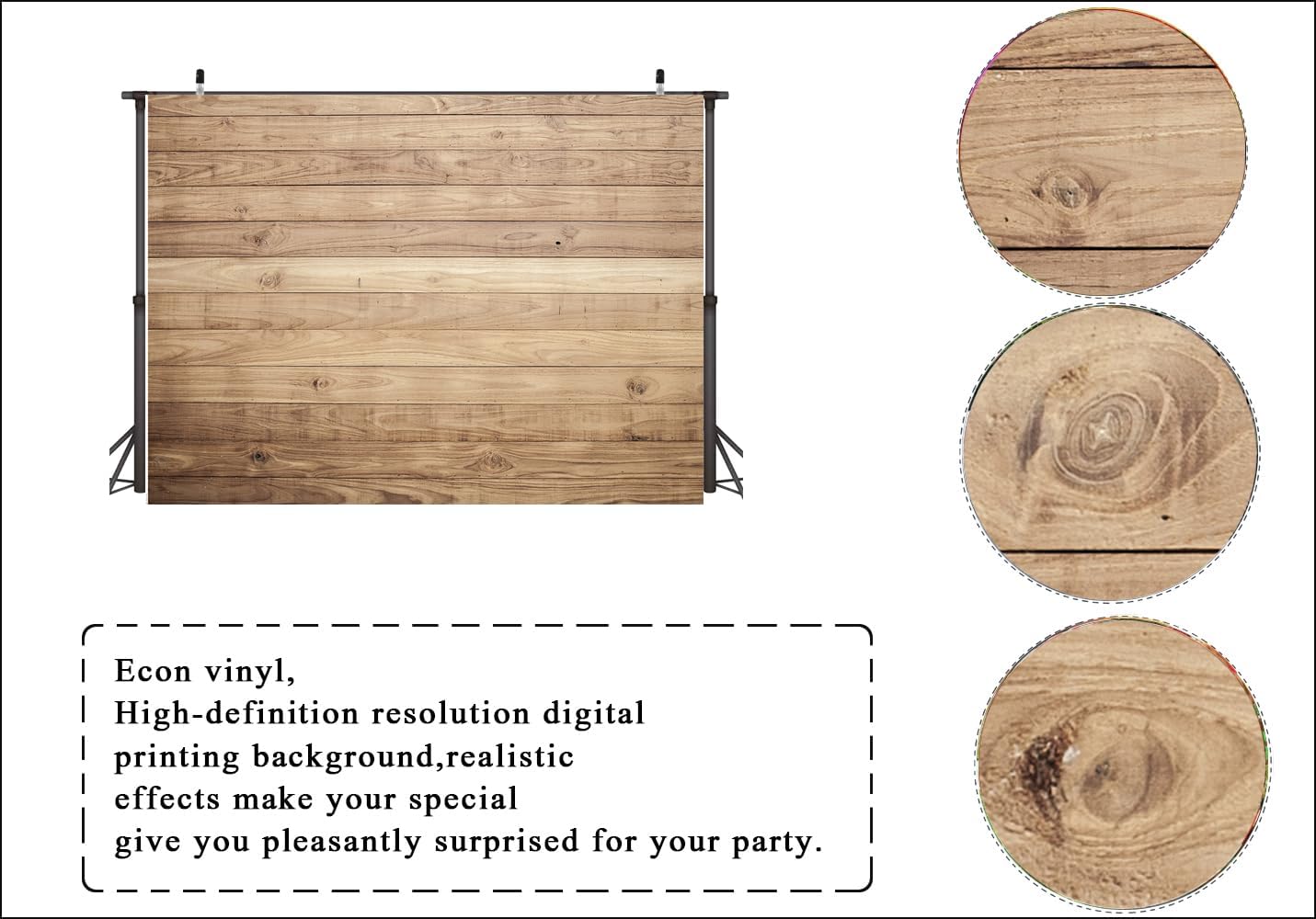 LTLYH 7x5ft Wood Backdrop for Photography Rustic Natural Wooden Floor Photo Background Newborn Baby Photoshoot Portrait Studio Props 254