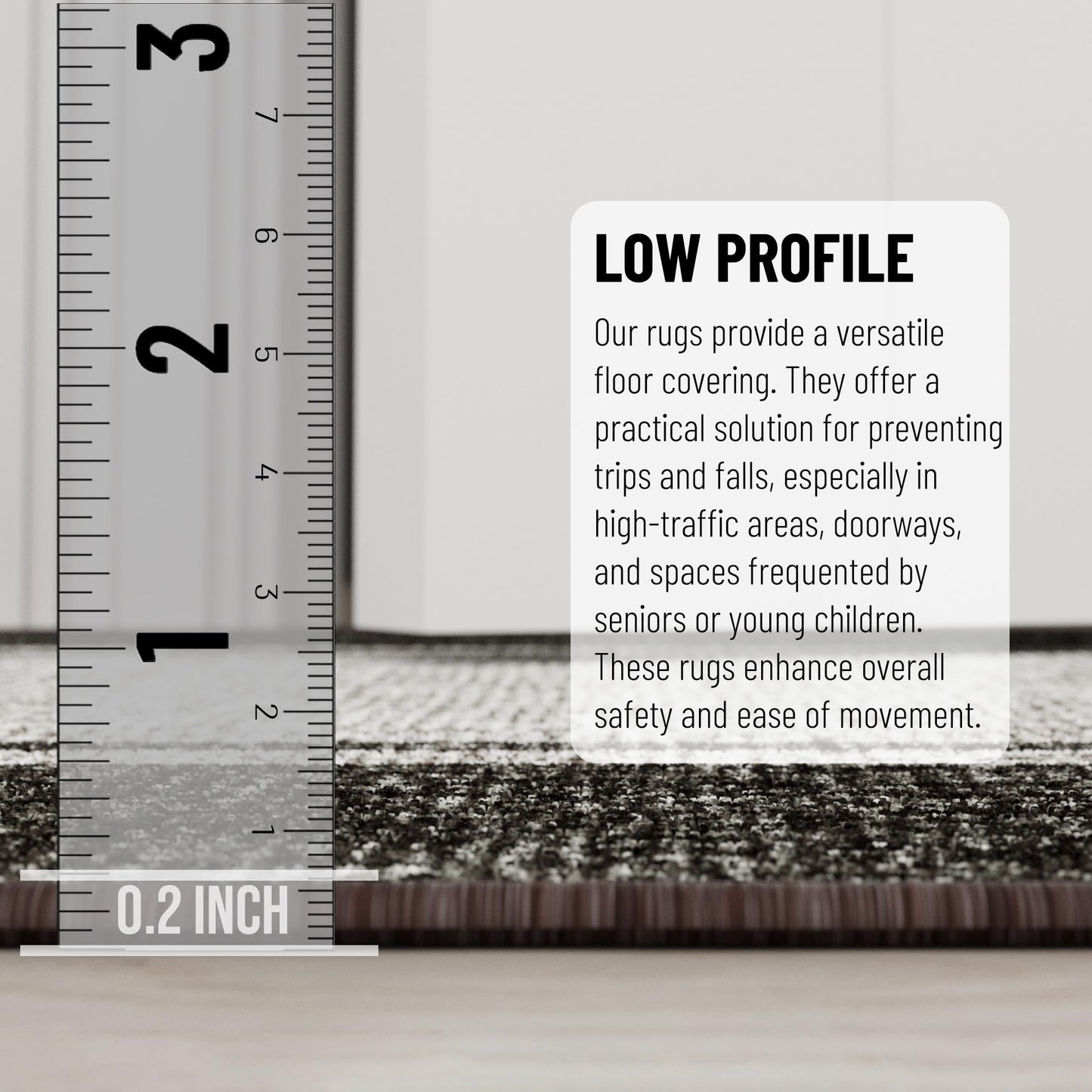 Ottomanson Aisle Runner Rug 2'7" x 28' – Soft Non-Slip Rug, Low Pile Carpet for Hallways, Events, Churches & Extra-Long Indoor Spaces, Border Brown