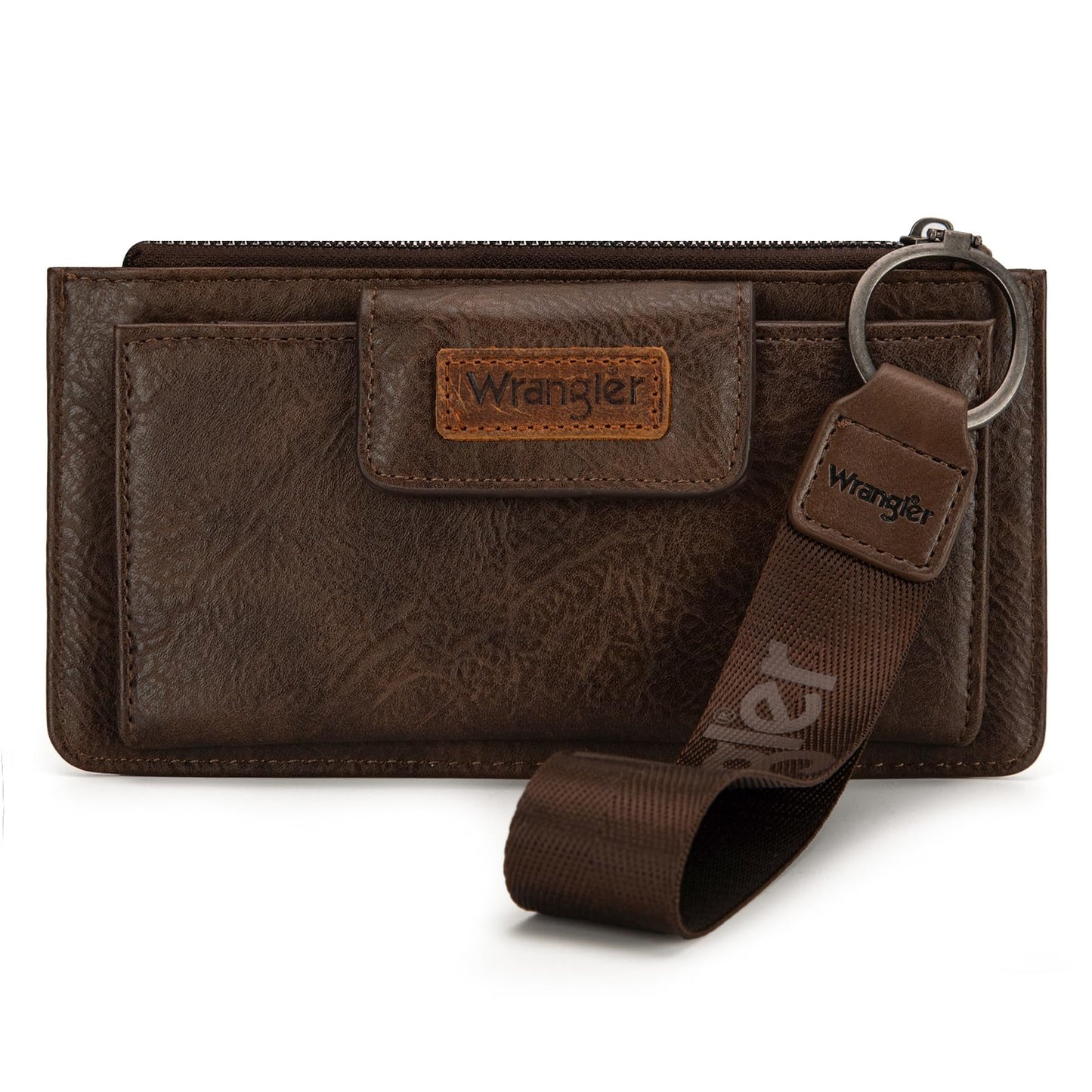 Montana West X Wrangler Minimalist Wallet Women Card Cases & Money Organizers Wristlet with Wallet Large Clutch with Coin Purse Smooth Zipper and Rfid Lining