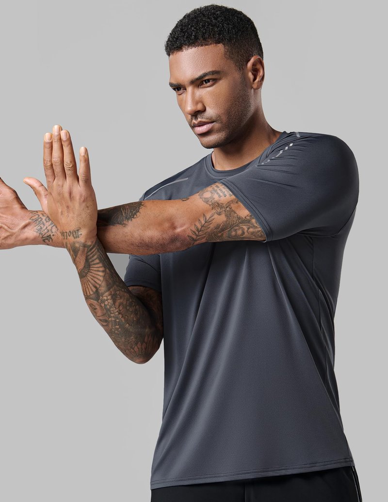 5 Pack Men’s Active Quick Dry Crew Neck T Shirts | Athletic Running Gym Workout Short Sleeve Tee Tops Bulk (Set 17, 5X-Large)