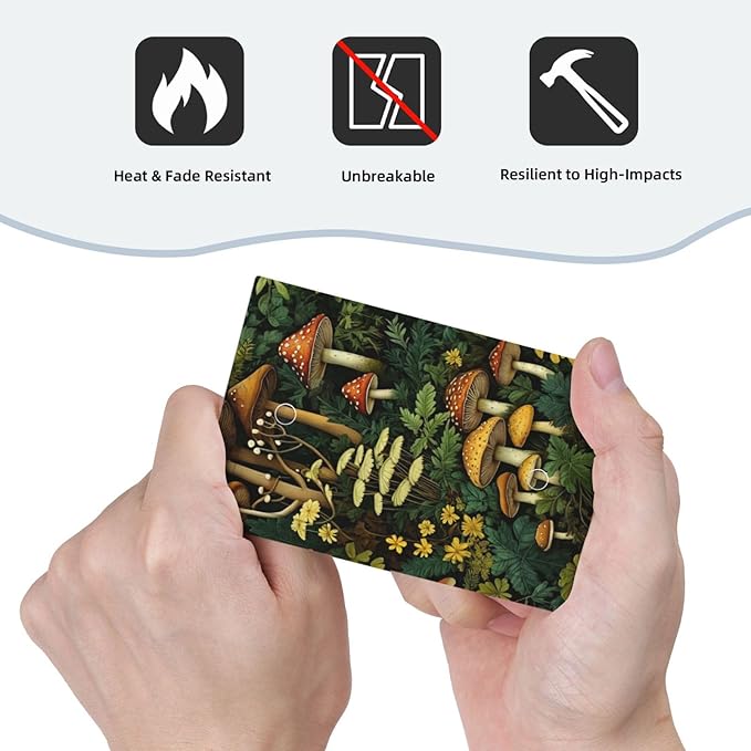 Mushrooms Forest Nature Botanical Art Light Switch Covers No Device Wall Plate 1 Gang Decorative Blank Switchplate Electrical Faceplate for Farmhouse Living Bedroom Decor