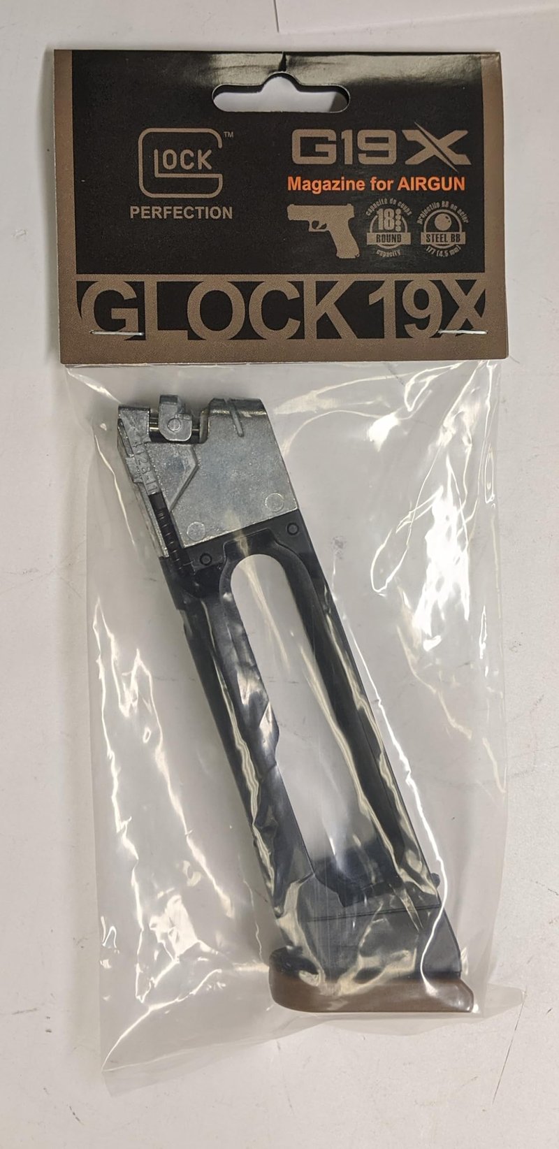 Umarex Glock 19X Gen5 .177 Caliber BB Gun Air Pistol, Spare 18-Shot Magazine (Mag Only)