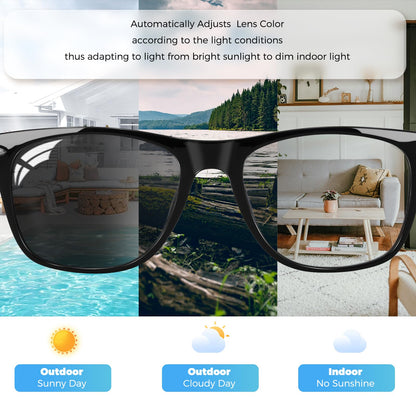 Smart Sunglasses Glasses for Men Women with AAC Speaker Open Ear Music Touch Buttons Remote Photo Voice Assistant Hand-free Calling, Unisex Audio Intelligent Bluetooth 5.0, Great Gift for Friends