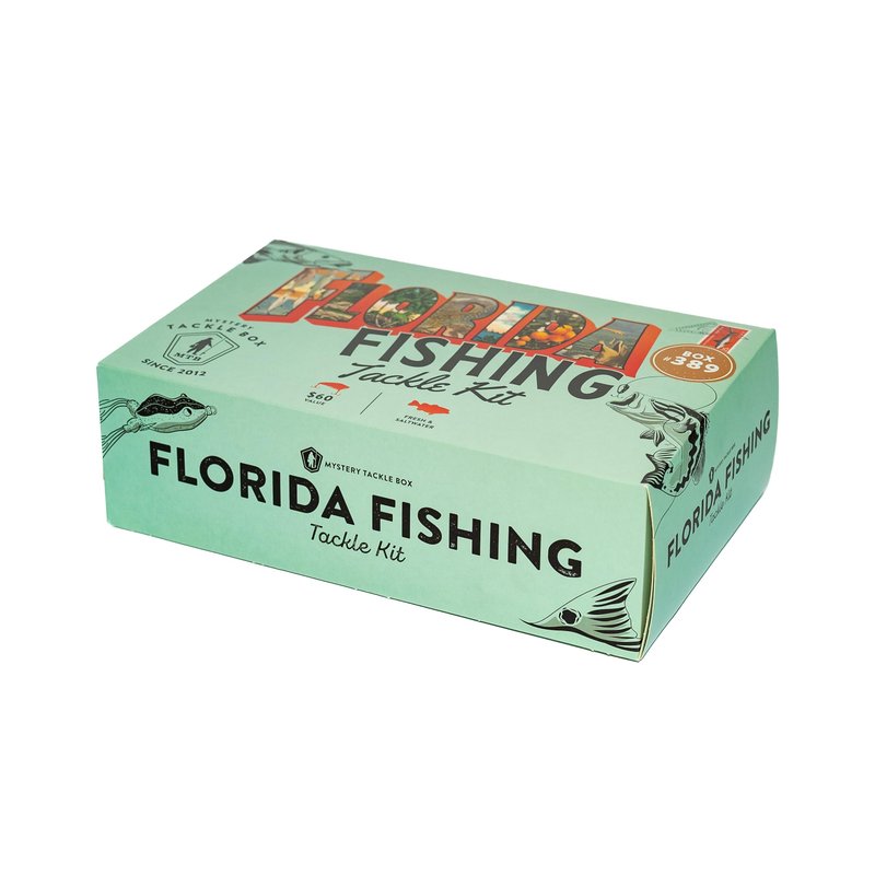 Mystery Tackle Box Florida Elite Fishing Kit – 7-9 Freshwater & Inshore Saltwater Baits for Bass, Snook, Redfish & More – Includes Exclusive Florida Decal