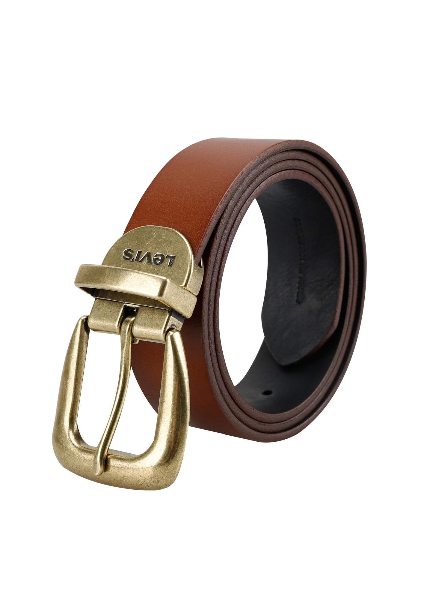 Levi's Women's Reversible Western Buckle Casual Belt, Tan/Black, Large