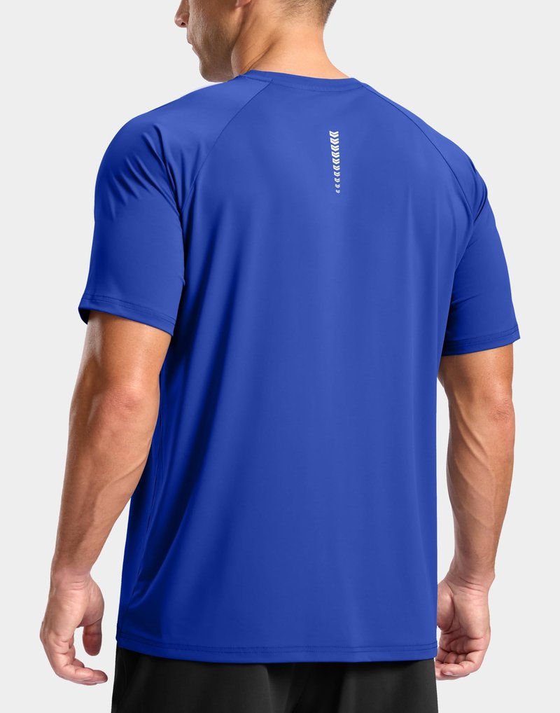 G Gradual Men's Athletic Workout T-Shirts Moisture Wicking Cooling Running Shirts Short Sleeve Performance Tee for Gym Tennis(Royal Blue,XL)