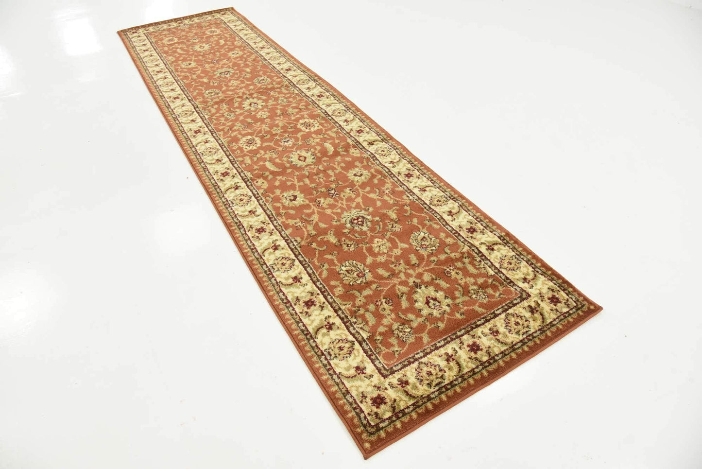 Unique Loom Voyage Collection Traditional Oriental Classic Intricate Design Area Rug (2' 7 x 10' 0 Runner, Terracotta/Ivory)