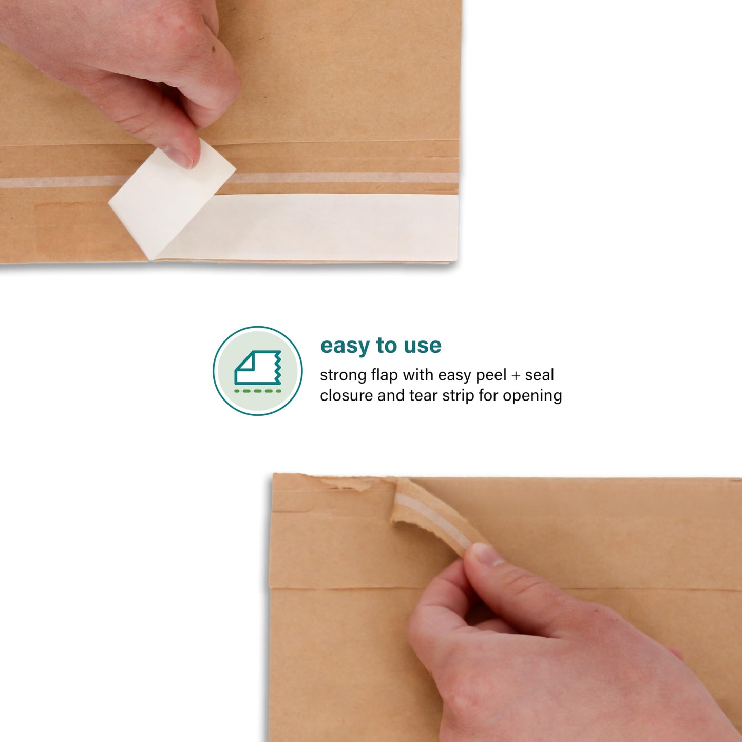 Elementree Small Recyclable Paper Mailers - 11" x 12.5" - 50 Count - Brown Expandable Envelopes & Shipping Bags - Made in the USA - Double-Walled Kraft Paper (00955)