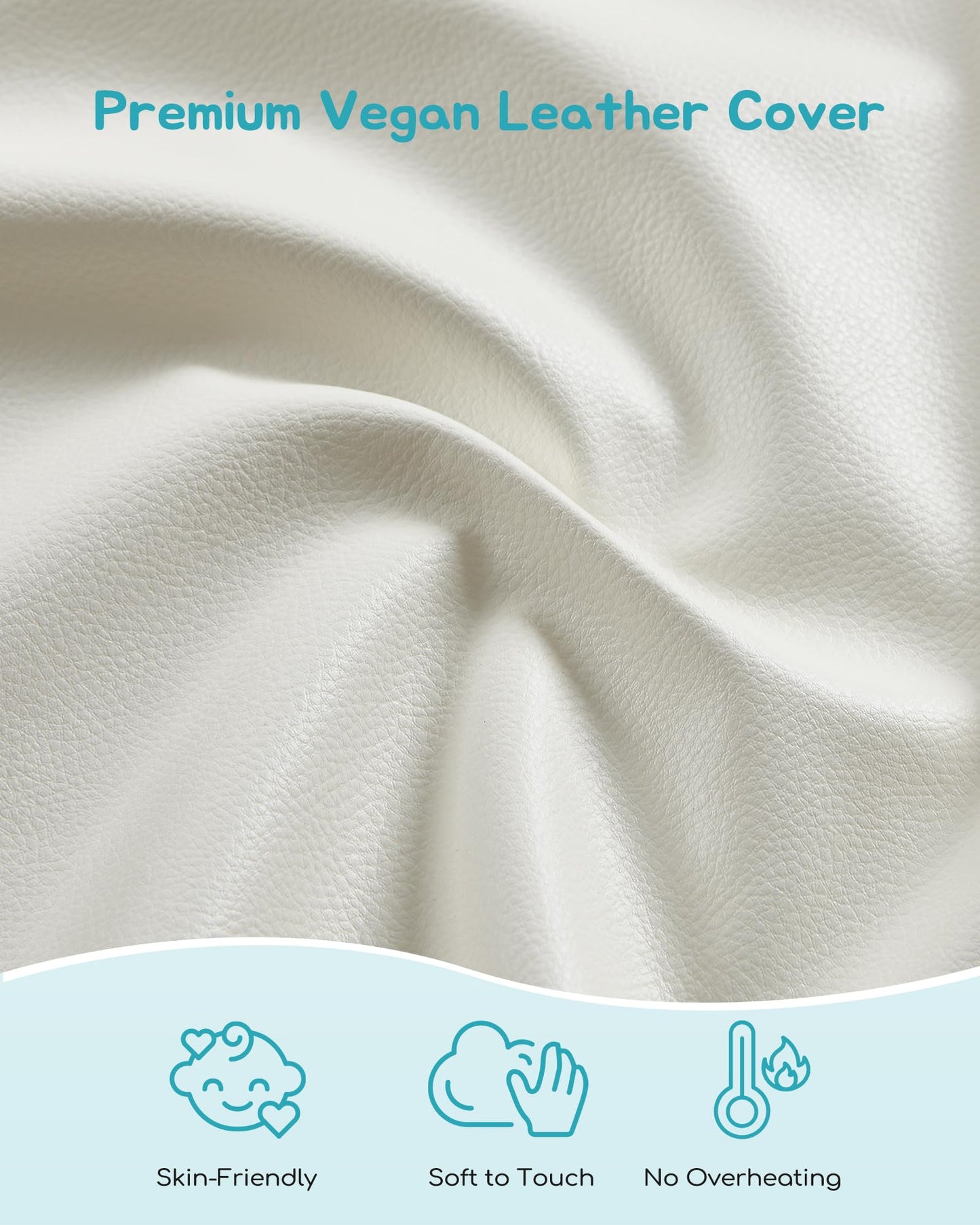 Attababy 70.9” x 59” Large Baby Mat for Floor, Hypoallergenic Vegan Leather Cover Foam Play Mat for Living Room, Easy to Wipe Clean & Waterproof, Thick Playmat for Infants and Toddlers