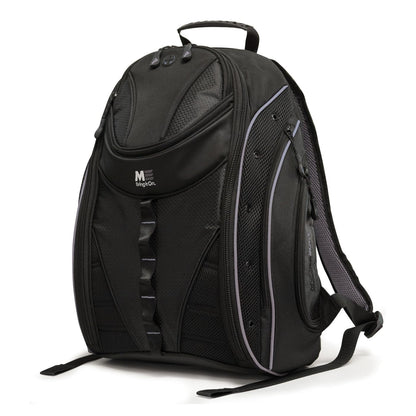 Mobile Edge Express 2.0 Laptop Backpack for Men and Women, Compatible with PC and Mac Laptops 16-17 Inch, Travel Work Business Computer Bag, MEBPE32, Black with Royal Blue Trim