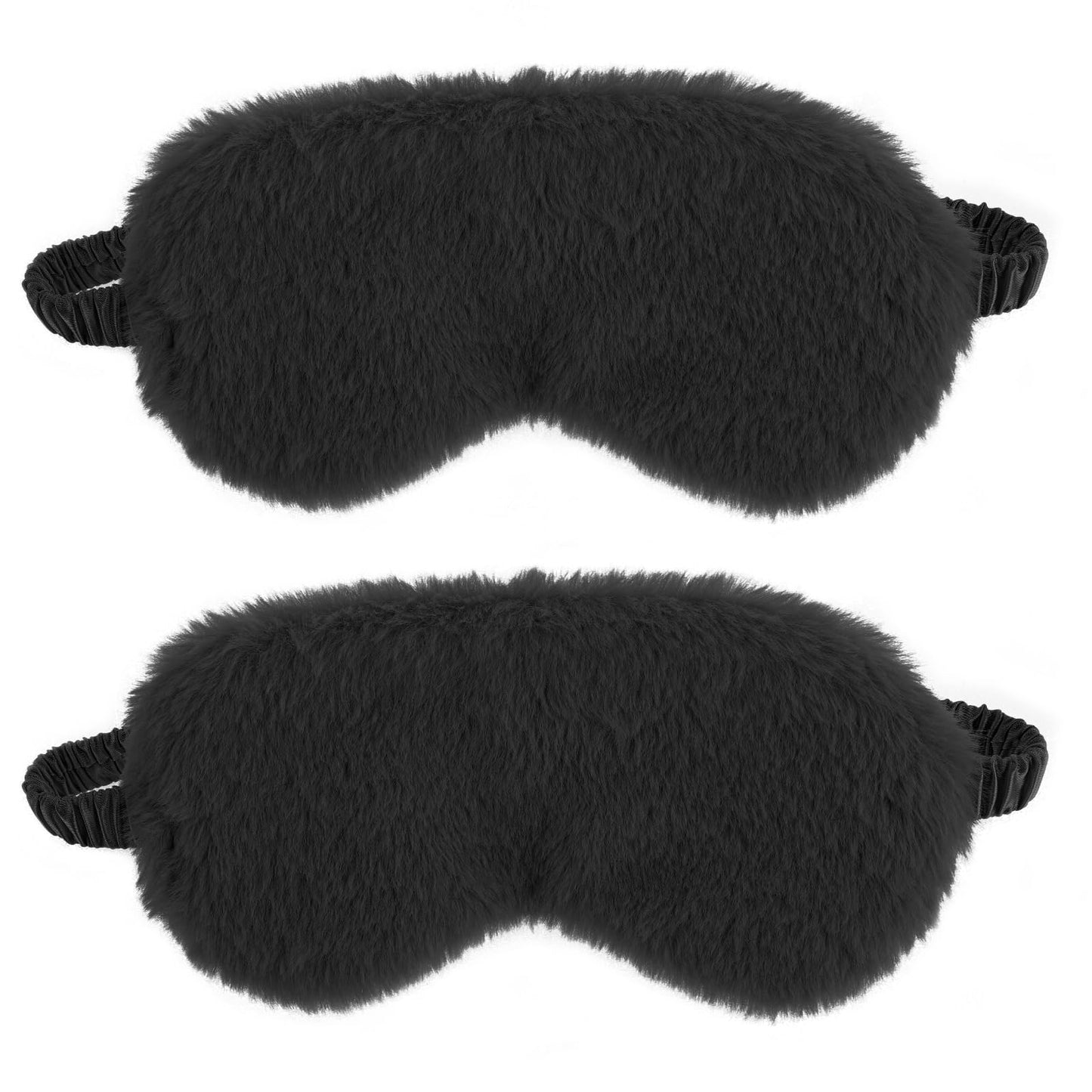 2 Pack Plush Sleeping Eye Mask Soft Plush Eye Mask Fuffy Eye Cover Comfortable Sleep Mask Blindfold Rainbow Faux Fur Eye Shade for Women, Men and Kids Travel Nap Sleeping 565488_2_3pL1H9vJ3