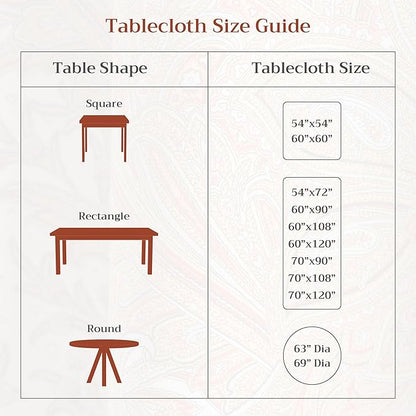 Maison d' Hermine Table Cloth Rectangle Table 100% Cotton 54 x 72 Inches Fall Tablecloth Reusable Everyday Use for Thanksgiving Christmas Decorations Dining Farmhouse Party (Reveillon Au Jardin)