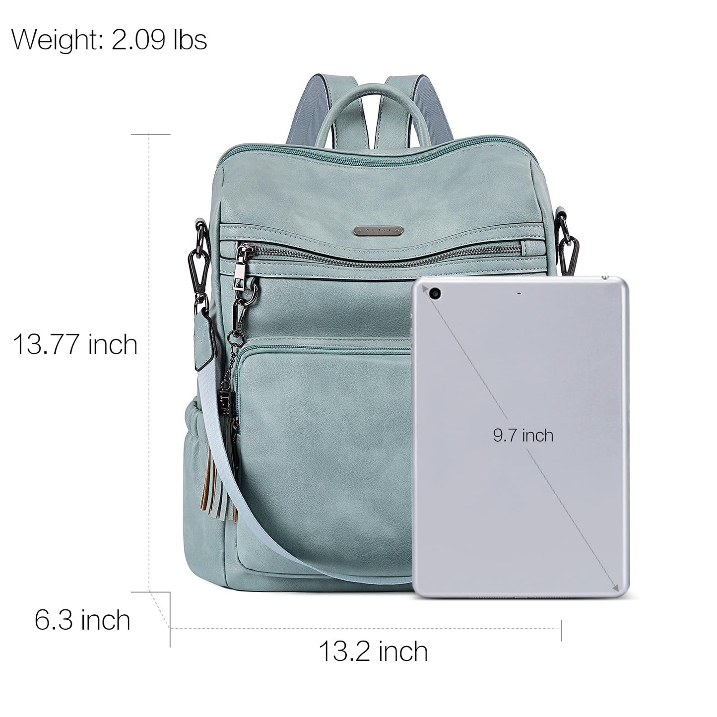 CLUCI Backpack Purse for Women Travel Leather Large Women Backpack Fashion Designer Lady Shoulder Bags with Tassel