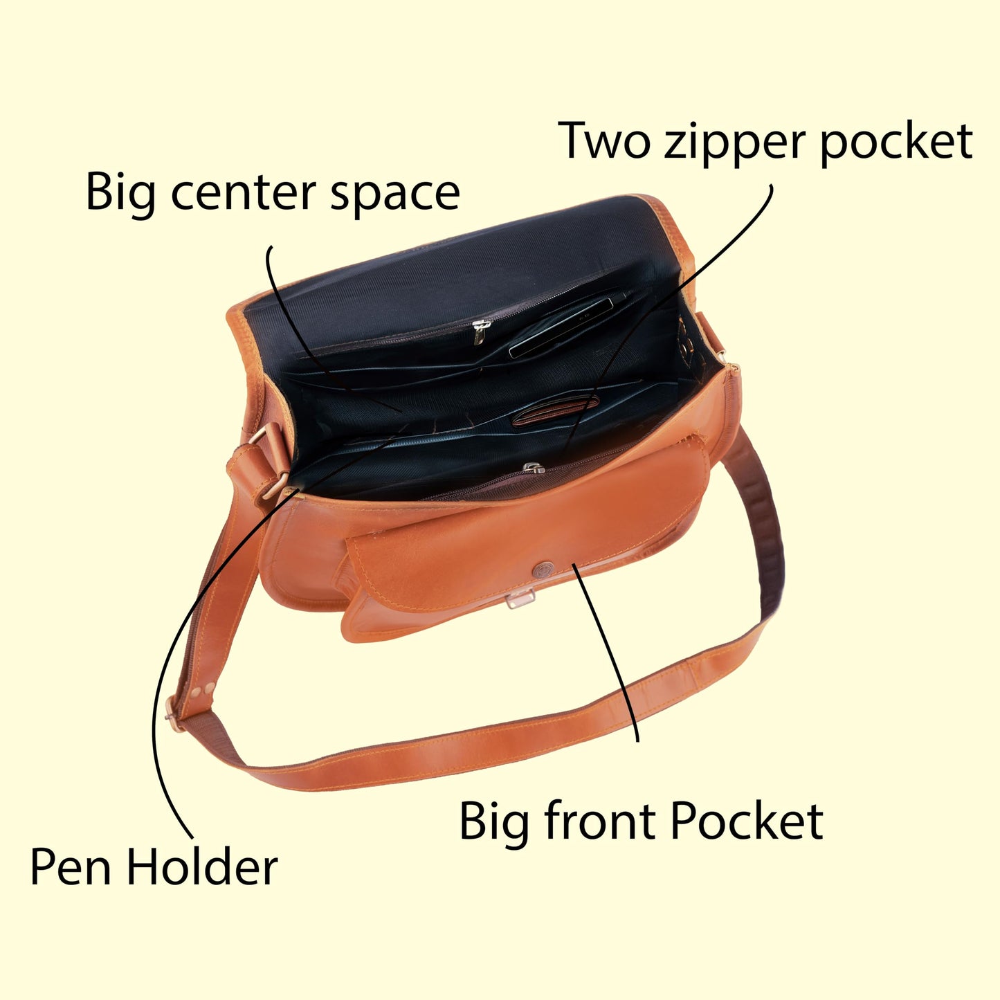 Satchel And Fable Leather Crossbody Satchel Bag Vintage Purses Handbags for Women 11 inch