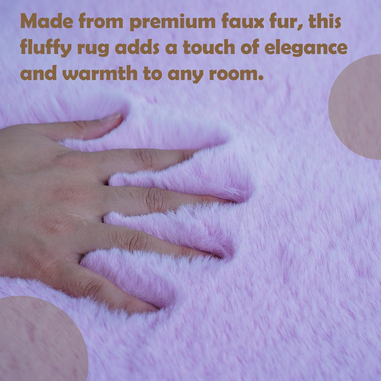 LLSPW Fluffy Synthetic Rabbit Fur Area Rug Furry Floor mat Machine Washable Non-Slip Backing High Density Floor and Sofa Seat Cushions for Living Room White and Blue 2x6 ft