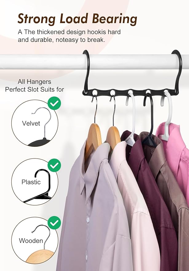 HOUSE DAY Closet Organizers and Storage 6 Pack, College Dorm Room Essentials