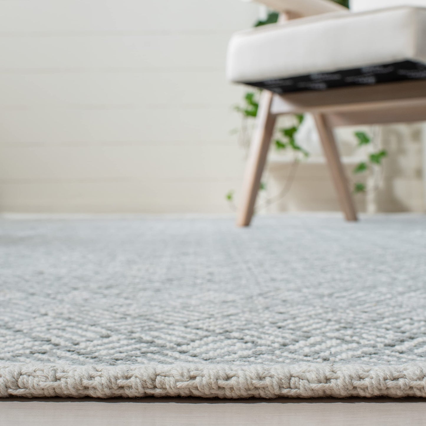 SAFAVIEH Boston Collection 5' x 8' Grey BOS680E Handmade Flatweave Cotton Area Rug