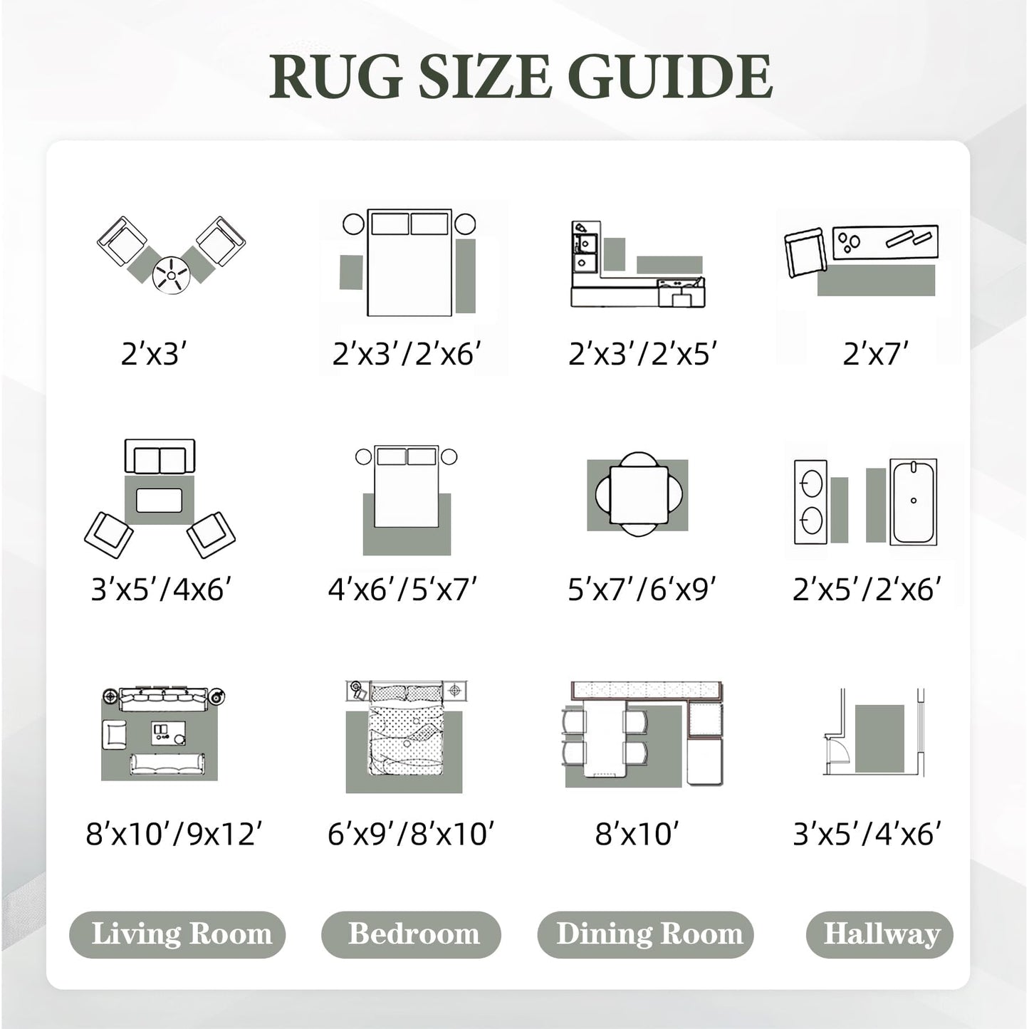 Area Rug for Living Room 6x9: Large Washable Boho Moroccan Rugs Geometric Neutral Rug, Non-Slip Foldable Morden Farmhouse Indoor Floor Carpet for Bedroom Dining Table Home(Brown Green,6'x9')