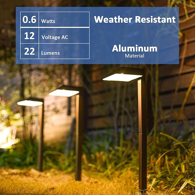 Malibu Lighting 8409210101 Malibu Landscape Lighting, 0.6W Low Voltage Equinox LED Path Light Charcoal Brown