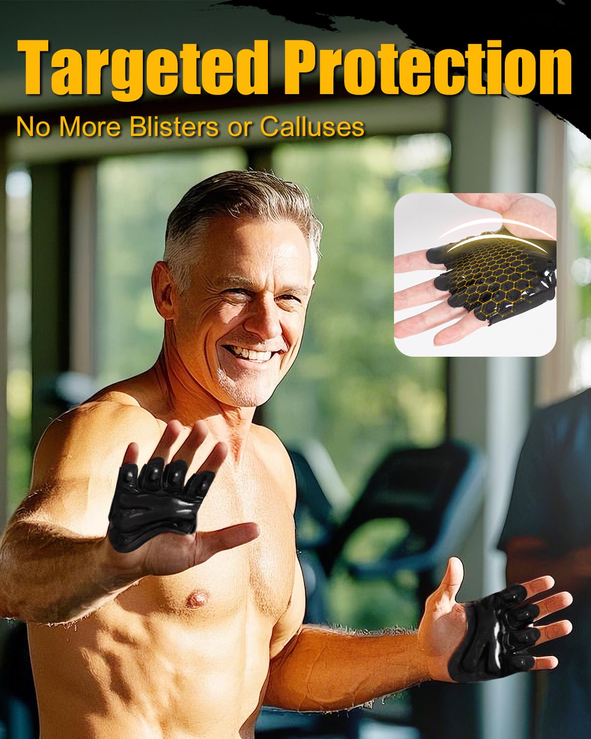 RIGWARL Barehand Workout Gym Gloves Men Women, Minimal Weight Lifting Gloves with Grip Pad & Targeted Palm Protection, Breathable for Exercise Weightlifting Rowing Training Fitness Crossfit WODs